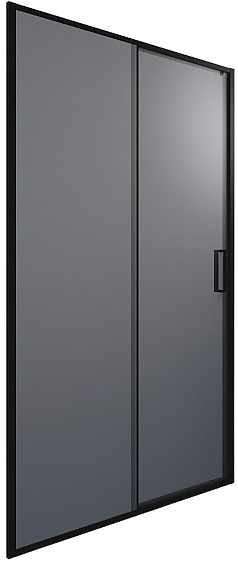 Дверь душевая TIMO TD-120/03GR-6 120х195 см, в нишу, раздвижная, стекло тонированное, профиль черный