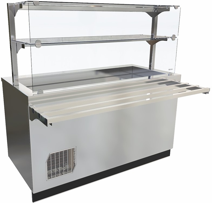 Прилавок-витрина холодильный Abat Сэйла ПВВ(Н)-70Е-03-НШ нерж.
