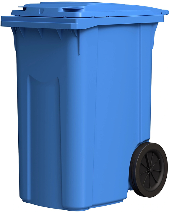 Контейнер для мусора iPlast 28.C29 360 л темно-голубой