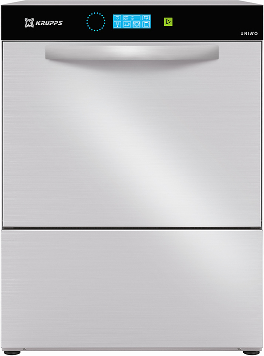 Машина посудомоечная с фронтальной загрузкой Krupps Elitech EL51E дисплей UNK51 система SOFT Start SST10, сливной насос DP45, ТЭН бойлера HP90 8,1 кВт, осмос SO3100K
