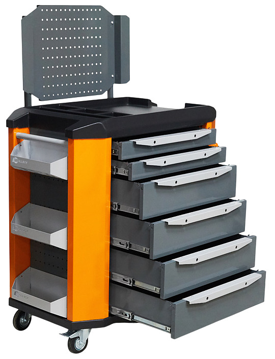 Тележка инструментальная КМК завод TOOLLBOX Premium TBP-6 270 кг, RAL 2008/RAL 5005