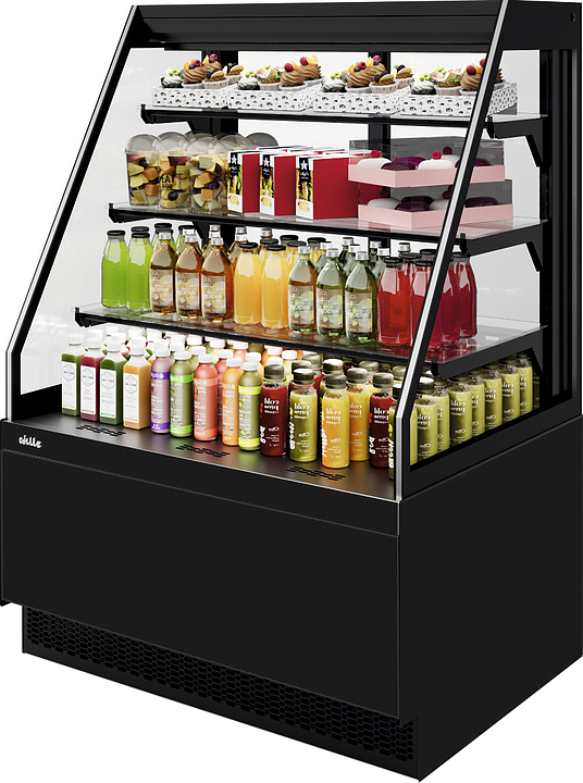 Витрина кондитерская Chilz VETE II KUB OFT 130 черный муар, металлик