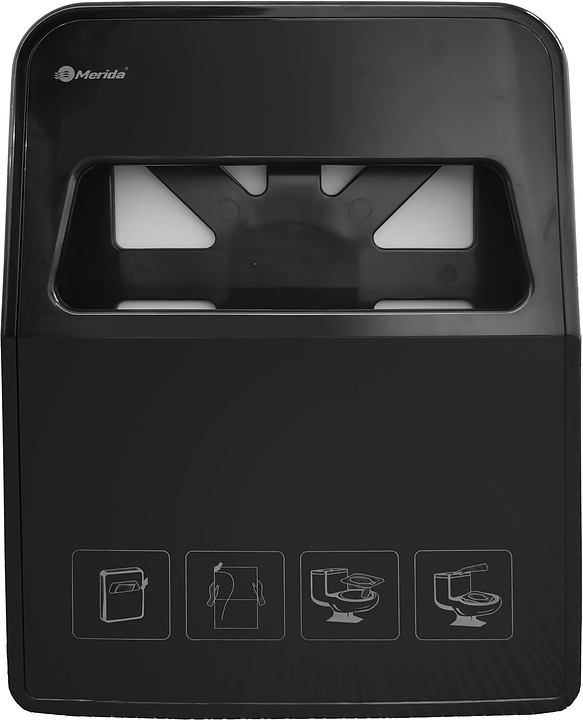 Диспенсер гигиенических покрытий на унитаз Merida OPTIMUM BLACK GP1C (АБС пластик) черный