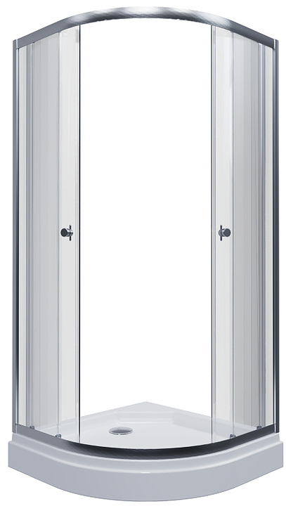 Душевое ограждение Triton Альфа-Хром 100х100 см, низкий поддон