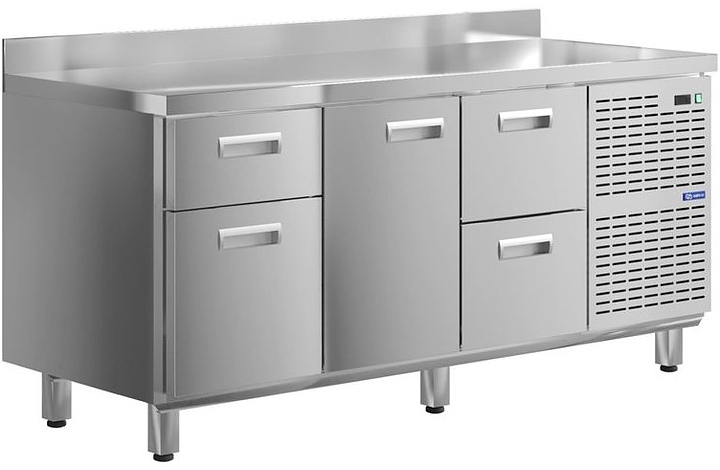 Стол холодильный KAYMAN КСХ-412/60 (1 дверь, 4 ящика)