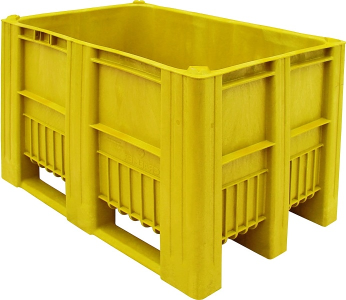 Контейнер ТАРА.РУ C-Box 1208 S (740) 1200х800х740 мм (сплошной на полозьях) желтый