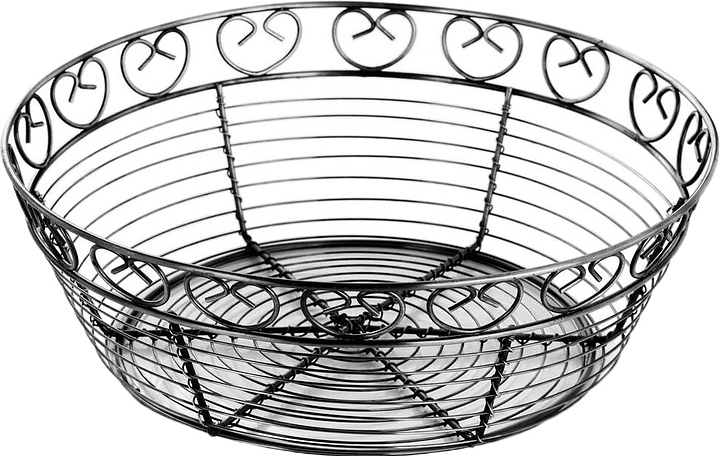 Корзинка для подачи P.L. Proff Cuisine BBW-10RBK (HONRI) d=28 см h=8 см (металл) черная