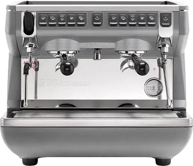 Кофемашина автоматическая Nuova Simonelli Appia Life Compact 2Gr V серый металлик, высокие группы, экономайзер, автомат