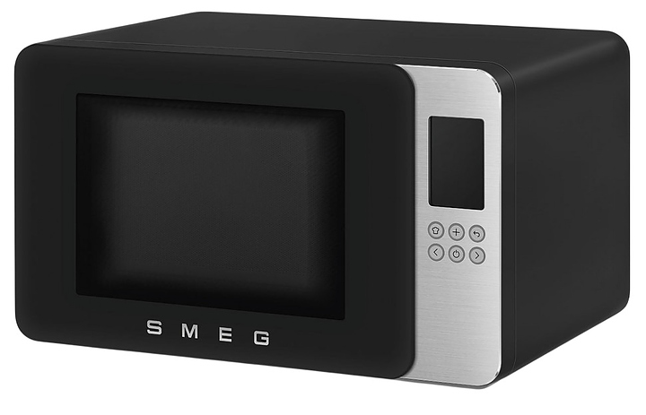Микроволновая печь SMEG Collezione MOC01BLMEU 29 л с грилем, черный, матовый