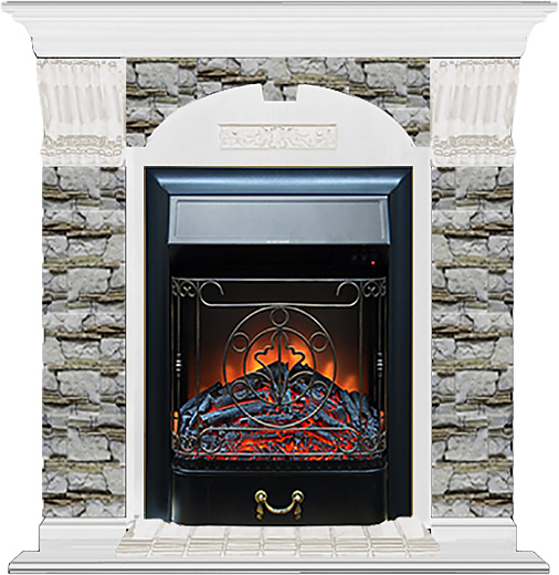 Камин Glenrich Арочный Majestic BL Алтай белый