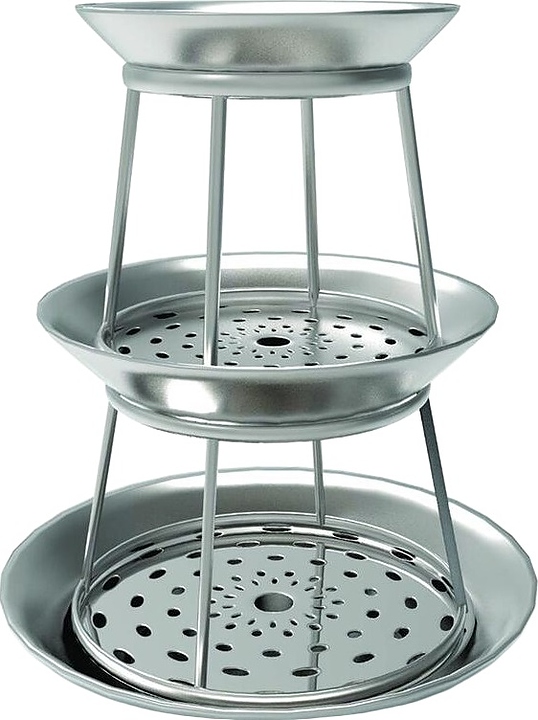 Этажерка для морепродуктов P.L. Proff Cuisine 81241217 3 яруса d=40/40/50 см (нерж. сталь)