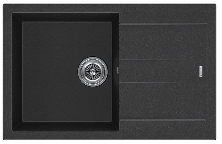 Кухонная мойка KUCHENSTERN 206AN20 PLAT 50 α-Granit 780х500х200 мм антрацит