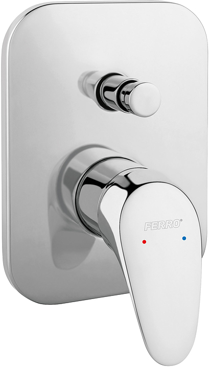 Смеситель для душа встраиваемый на 2 выхода FERRO FERRO ONE BFO7P хром