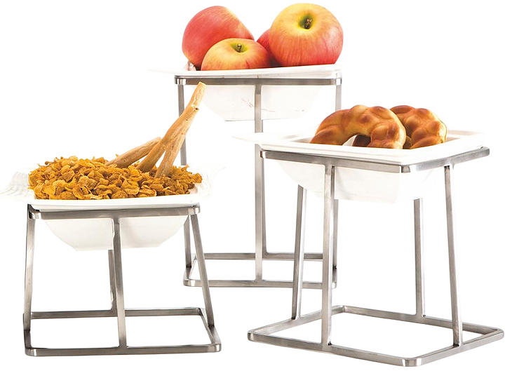 Подставка фуршетная P.L. Proff Cuisine Hotelware SBS 9281 20х20х15,5 см + салатник керамика