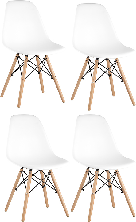Комплект из 4 стульев Stool Group DSW белый x4