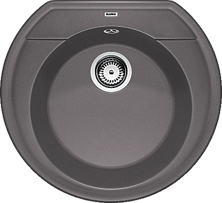 Кухонная мойка Blanco Rondoval 45 Silgranit темная скала