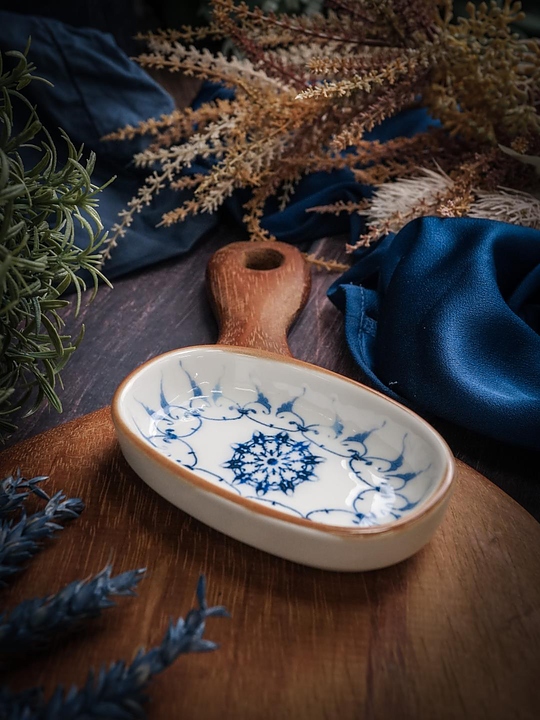 Соусник Porland Pioli Reflect 35AP10 PL l=10 см (фарфор) овальный