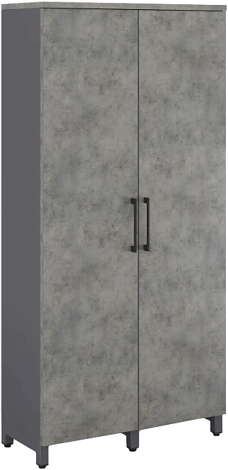 Шкаф для одежды КОБОР HRG-90/40/M graphite/chicago