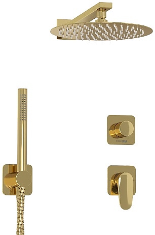 Встраиваемый комплект для душа Wasserkraft Neckar 2100 A2151.277.183.208.280.197.281 золото глянцевое