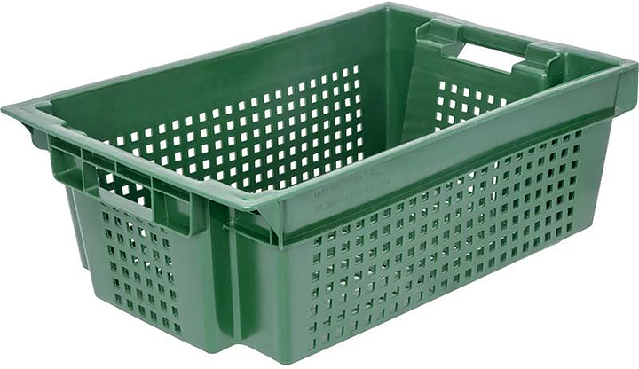 Ящик для овощей и фруктов ТАРА.РУ 102-У 600х400х200 мм зеленый