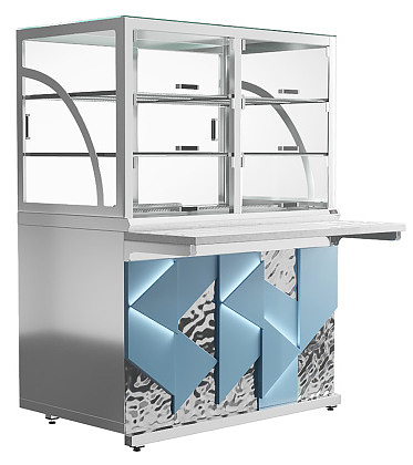 Прилавок холодильный Luxstahl ПХК (С)-1200 Premium Iceberg (Айсберг)