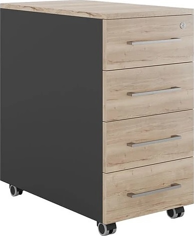 Тумба мобильная КОБОР TМ4-40/50 black/natural