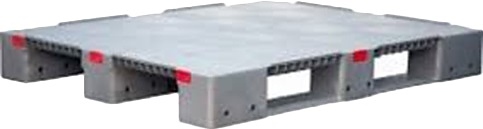 Паллет ТАРА.РУ SD 1210-1-1 1200х1000х150 мм (сплошной на 3 полозьях) усиленный серый