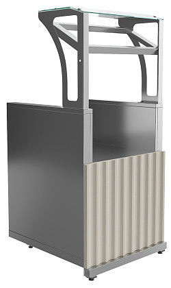 Прилавок для приборов и подносов Luxstahl ПП (С)-600 MAX Premium Elegia (Элегия)