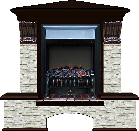 Камин Glenrich Бостон К Fobos BL ГО венге угловой