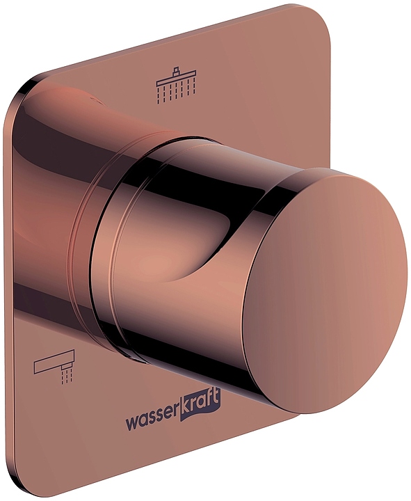 Переключатель потоков Wasserkraft A288 на 3 выхода, розовое золото