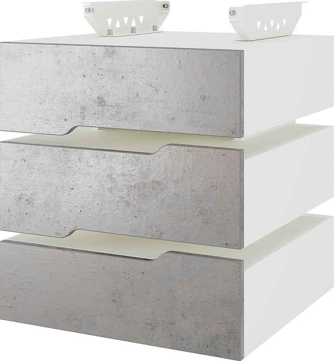 Тумба подвесная КОБОР T-3 white/chicago