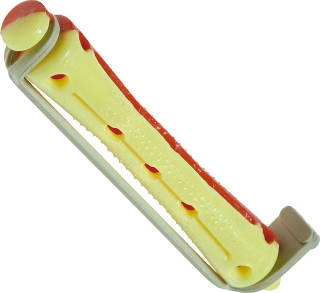 Коклюшки Sibel 4500139, 12 шт., 9 мм, короткие красно-желтые