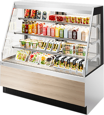 Витрина кондитерская Chilz VETE KUB OFT 130 белый, ясень наварра