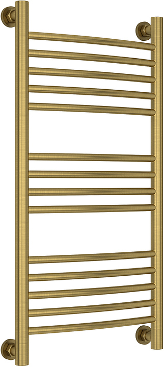 Полотенцесушитель водяной Сунержа Богема+ 80x40 см с выгнутой перемычкой, состаренная латунь
