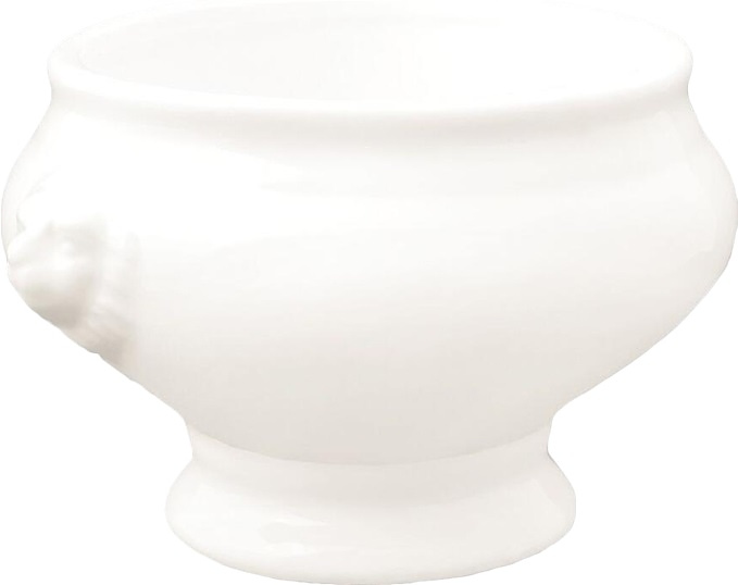 Бульонница P.L. Proff Cuisine F1625 "Лев" 450 мл d=11 см (фарфор) белая