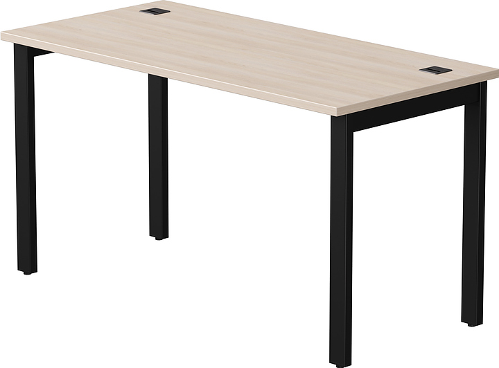 Стол офисный Everprof EVO 1380х670х755 мм (ЛДСП / металл) дуб соната / черный