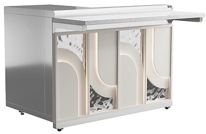 Прилавок кассовый универсальный Luxstahl КК-1200 Premium Arch (Арка)