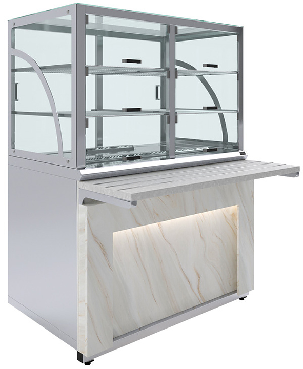 Прилавок холодильный Luxstahl ПХК (С)-1200 Premium Portal (Портал)