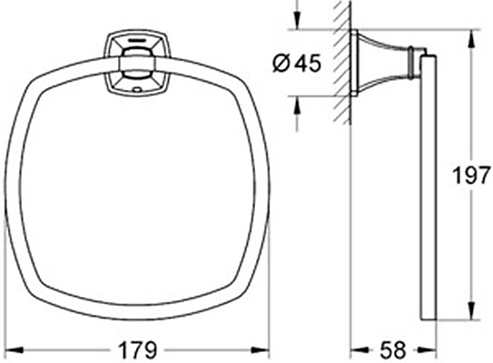 Кольцо для полотенца Grohe Grandera 40630IG0 хром/золото