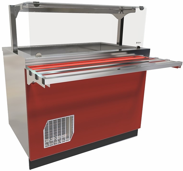 Прилавок-витрина холодильный Abat Сэйла ПВВ(Н)-70Е-НШ бордо