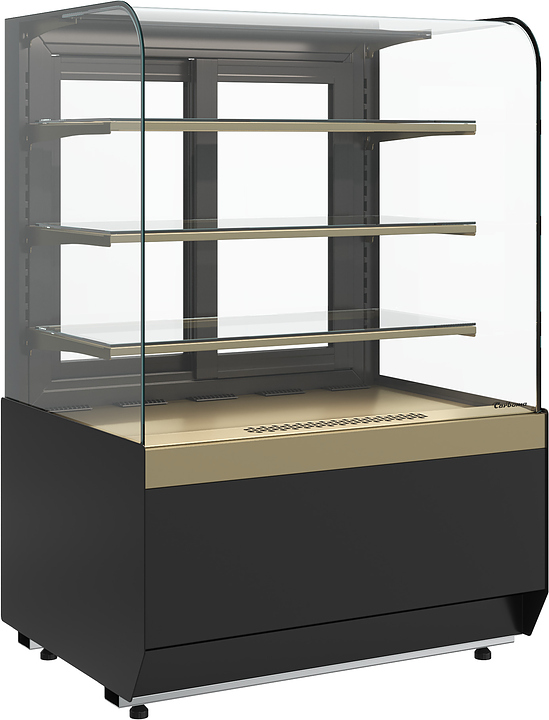 Витрина кондитерская Carboma Radius KR70 VM 1,3-1 Light (Bronze 9005/0109)