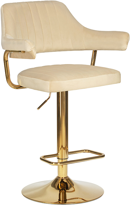 Стул барный DOBRIN 5019-LM-N CHARLY GOLD (бежевый велюр) 2 шт.