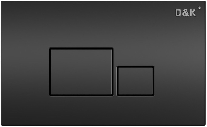 Кнопка смыва D&K Quadro DB1519025 универсальная, черная