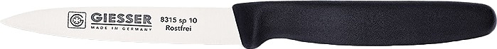 Нож для чистки овощей Giesser 8315 sp 10 L=10 см (нерж. сталь / пластик) с черной рукояткой