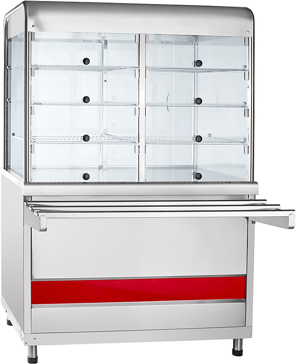 Прилавок-витрина нейтральный Abat Аста ПВН-70КМ (нерж. столешница)