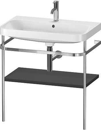 Консоль металлическая с раковиной c-shaped Duravit Happy D.2 Plus HP4837O8080