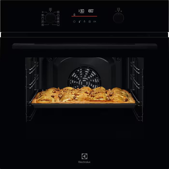 Духовой шкаф с пиролизом Electrolux KOFDP46BK черный / стекло