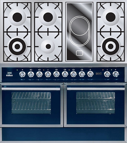 Газовая плита с духовым шкафом ILVE QDC-120VW-MP