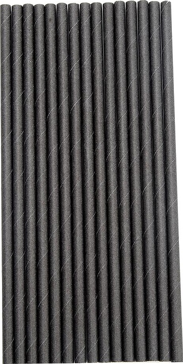 Трубочки для коктейля P.L. Proff Cuisine MPS6197B-UWX d=6 мм h=24 см (250 шт.) (бумага) прямые черные