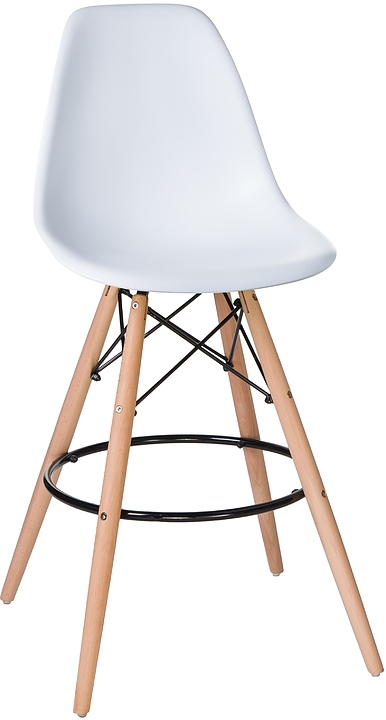 Стул барный DOBRIN 623GPP-LMZL (белый, светлый бук)